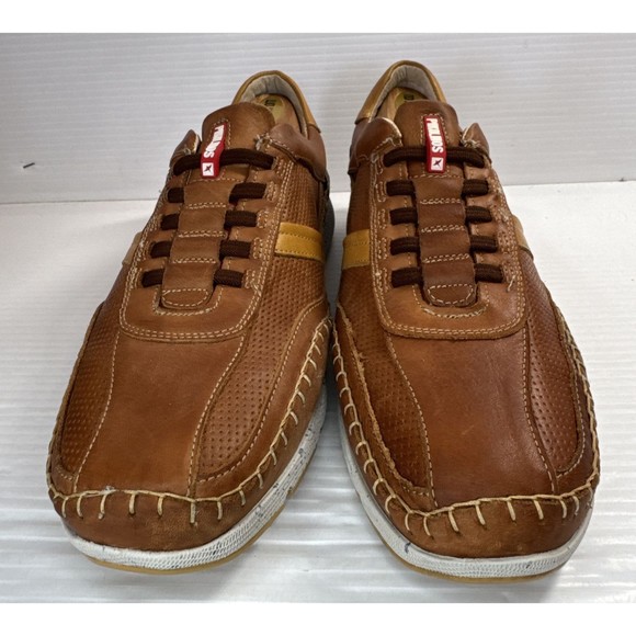 Pikolinos Men’s Fuencarral Leather Sports Style Sneakers Brandy Sz EU 42/US 8.5 - Picture 4 of 14